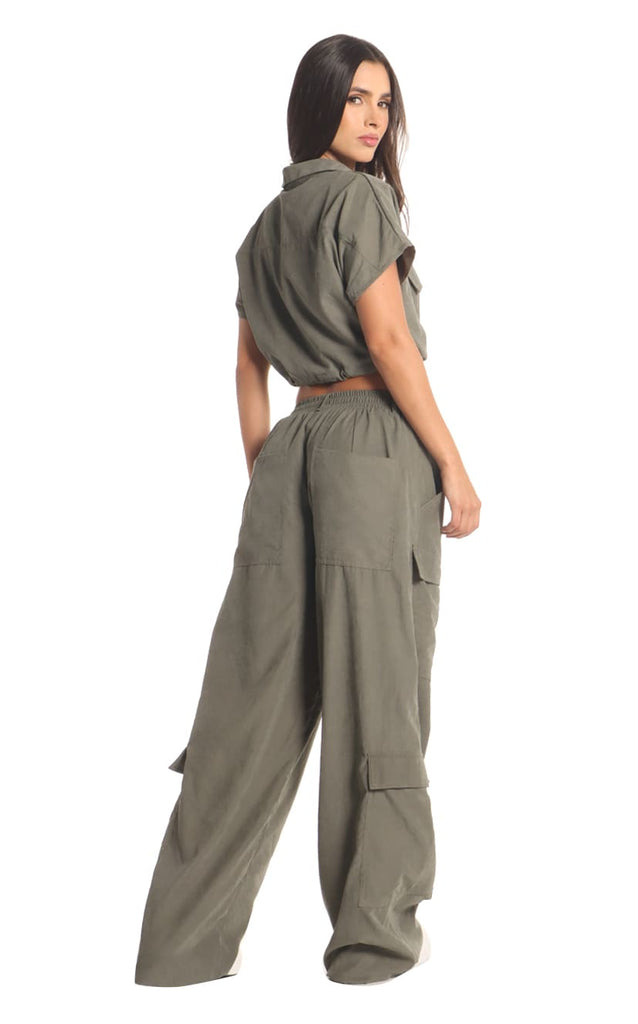 Pantalón Verde Militar Cargo - Navissi Clothing ♡