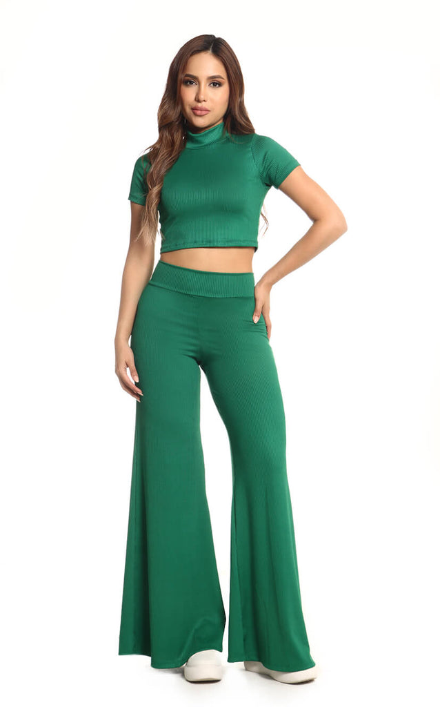 Pantalón Verde Palazzo - Navissi Clothing ♡
