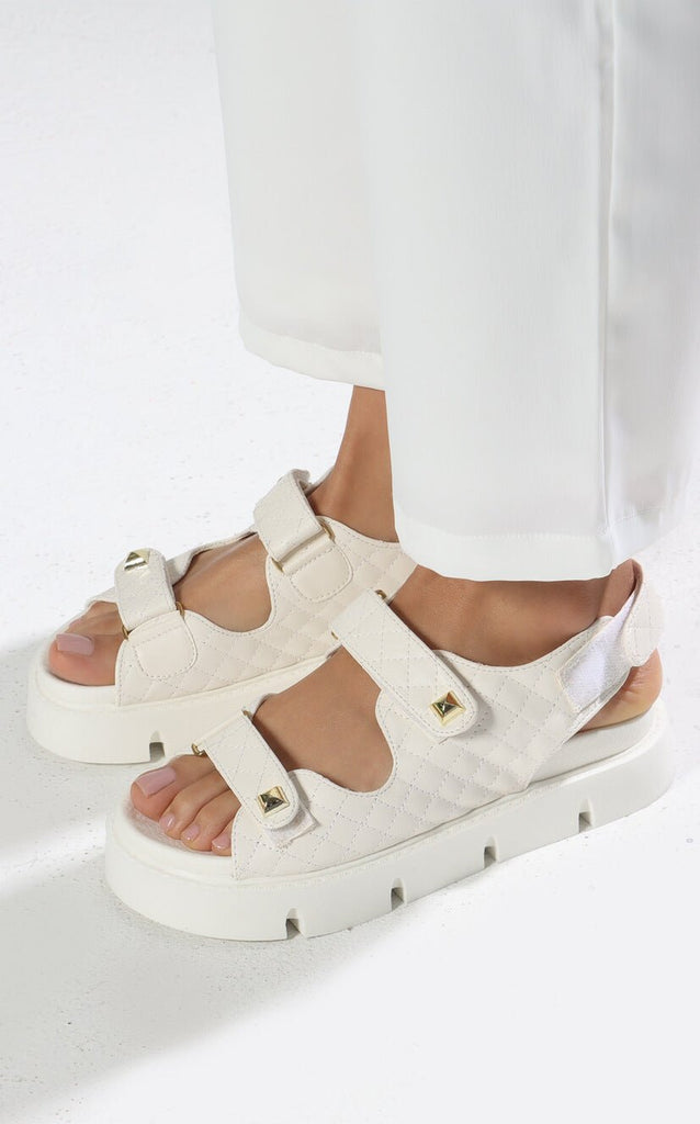 Sandalias Marfil Acolchadas - Navissi Clothing ♡