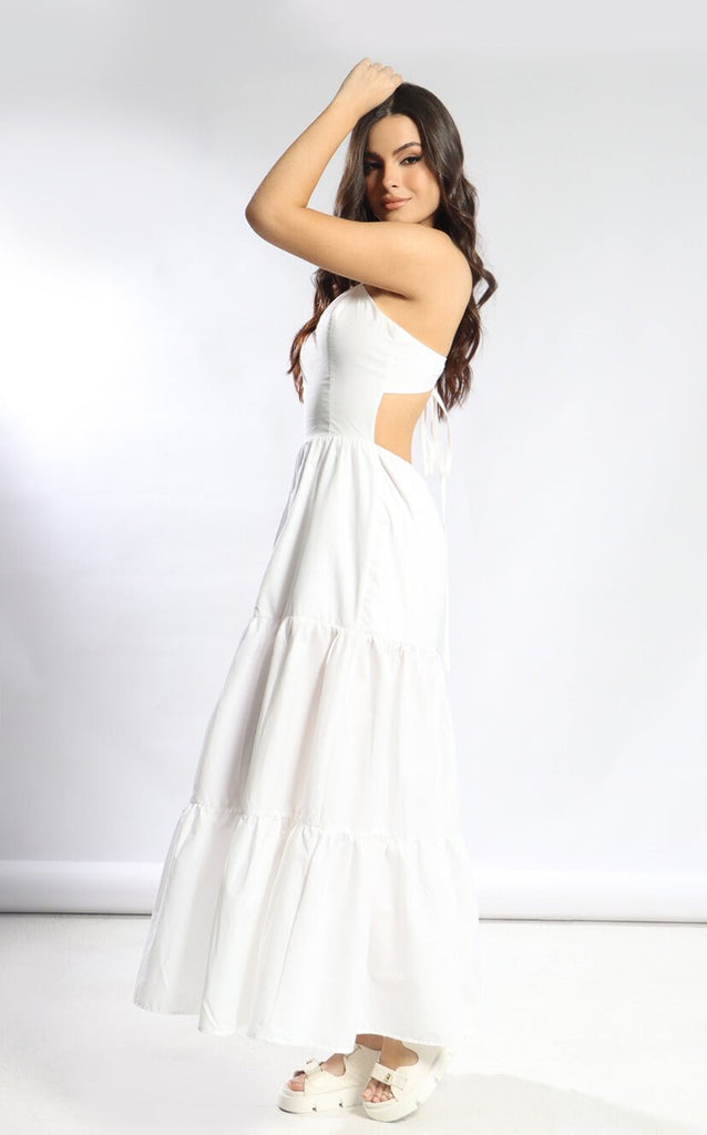 Vestido Blanco Amarre Espalda - Navissi Clothing ♡