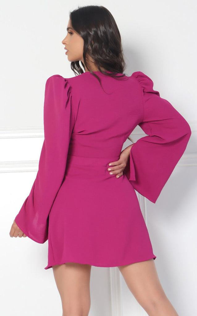 Vestido Magenta Cot Out - Navissi Clothing ?